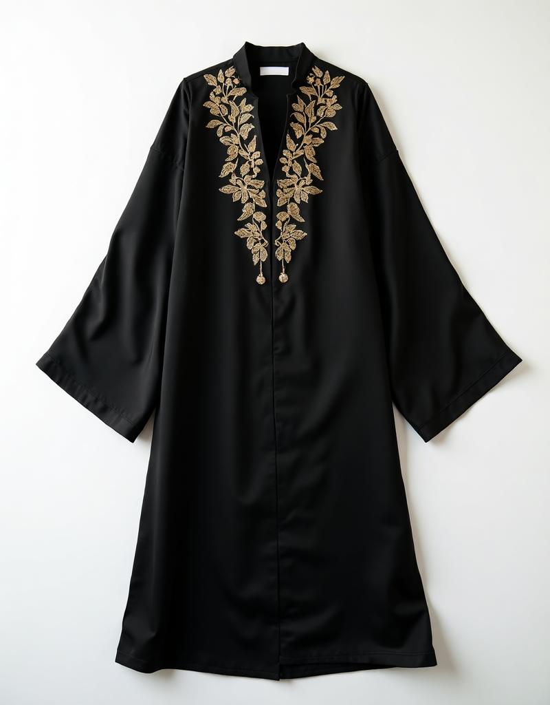 Noir Embroidered Abaya