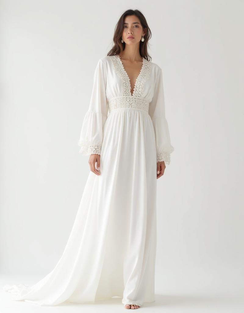 Pearl White Abaya